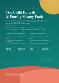 Cover of the Child Benefit and Family Money Pack 2026/27